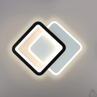 Настінно-стельовий світлодіодний світильник-бра VIVA 2S 28 Вт 250&times;200&times;40 мм Чорно-білий