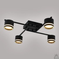 Люстра GELA 4R 600x600x120 мм Чорна на 4 лампи GX53