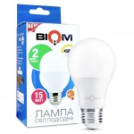 Світлодіодна лампа Biom BT-516 A60 15W E27 4500К матова