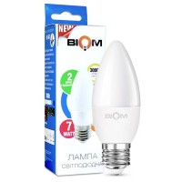 Світлодіодна лампа Biom BT-567 C37 7W E27 3000К матова