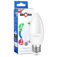 Світлодіодна лампа Biom BT-568 C37 7W E27 4500К матова
