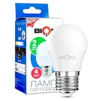 Світлодіодна лампа Biom BT-544 G45 4W E27 4500К матова