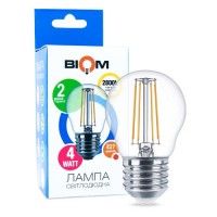 Світлодіодна лампа Biom FL-301 G45 4W E27 2800K