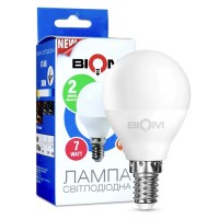 Світлодіодна лампа Biom BT-565 G45 7W E14 3000К матова