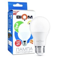 Світлодіодна лампа Biom BT-511 A60 12W E27 3000К матова