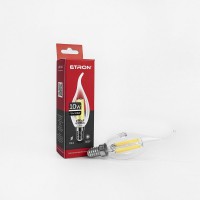 Світлодіодна філаментна лампа ETRON Filament C37 tailed 10W E14 4200K прозора