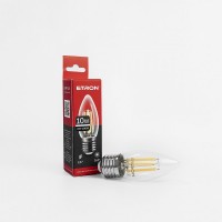 Світлодіодна філаментна лампа ETRON Filament C37 10W E27 4200K прозора