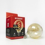 Світлодіодна філаментна лампа ETRON Filament G125 Vintage 7W E27 2700K золото