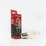 Світлодіодна філаментна лампа ETRON Filament C37 6W E27 4200K прозора