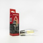 Світлодіодна філаментна лампа ETRON Filament C37 8W E27 4200K прозора