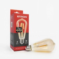 Світлодіодна філаментна лампа ETRON Filament ST64 7W E27 2700K золото