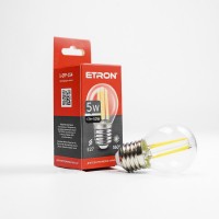 LED лампа ETRON Filament 1-EFP-154 G45 E27 5W 4200K прозора