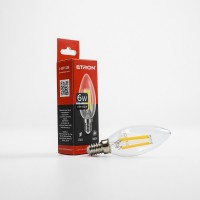 LED лампа ETRON Filament 1-EFP-126 С37 E14 6W 4200К прозора