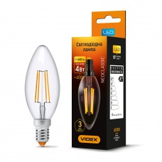 LED лампа VIDEX Filament C37F 4W E14 4100K
