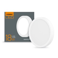 LED Світильник круглий накладний VIDEX 18W 5000K White