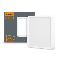 LED Світильник накладний квадрат VIDEX 18W 5000K White