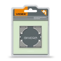 Рамка зелене скло одинарна горизонтальна VIDEX BINERA