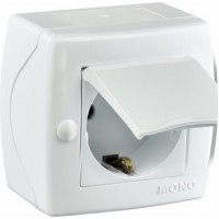 Розетка 1-а с/з и крышкой OCTANS IP20 Mono Electric