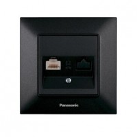 Розетка Panasonic Arkedia Slim компютерна RJ45 CAT5e Чорна (WNTC0404-2BL)