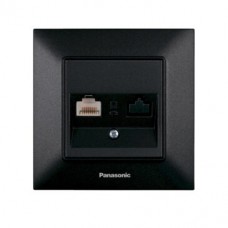 Розетка Panasonic Arkedia Slim компютерна RJ45 CAT5e Чорна (WNTC0404-2BL)