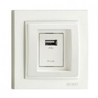 Розетка USB с зарядкой Mono Electric, DESPINA (белый)