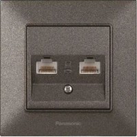 Розетка компьютерная 2-ая ARKEDIA SLIM (дым)