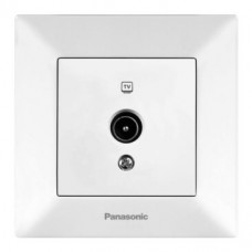 Розетка TV проходная ARKEDIA SLIM (белый)