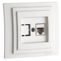 Розетка компьютерная (RJ45 CAT6) Mono Electric, DESPINA (белый)