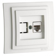 Розетка компьютерная (RJ45 CAT6) Mono Electric, DESPINA (белый)