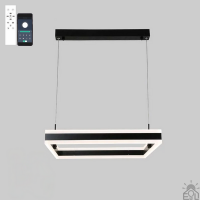 Керована світлодіодна люстра STELLA 100W-S-APP-500x500x1200-BLACK/WHITE-220-IP20