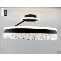 Керована світлодіодна люстра STELLA С ICE 90W 2R-APP-500x215-BLACK/WHITE-220-IP20