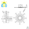 Керована світлодіодна люстра TERESA 100W-R-APP-680х50-WHITE-220-IP20