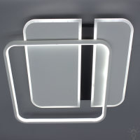 Керована світлодіодна люстра SAVIO 100W 2S-500&times;500&times;60-WHITE/BLACK-220-IP20