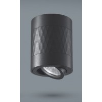 Світильник VIDEX під лампу GU10 SPF04A накладний чорний + чорна призма