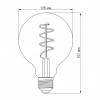 LED лампа VIDEX Filament G125FASD 5W E27 2200K дімерна бронза
