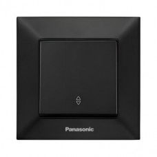 Вимикач Panasonic Arkedia Slim одноклавішний прохідний Чорний (WNTC0103-2BL)
