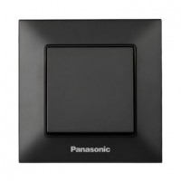 Вимикач Panasonic Arkedia Slim одноклавішний Чорний (WNTC0001-2BL)